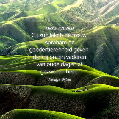 Picture 04 - Micha 7:20 NLD - Gij zult Jakob de trouw, Abraham de - Bible Verse Picture