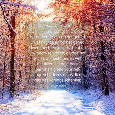 Picture 04 - Nehemia 1:11 NLD - Och, HEERE, laat toch Uw oor opmerkende zijn op - Bible Verse Picture