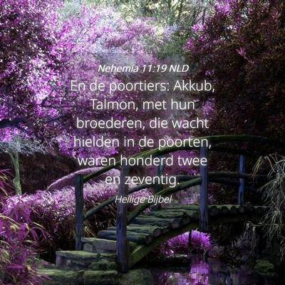 Picture 04 - Nehemia 11:19 NLD - En de poortiers: Akkub, Talmon, met hun - Bible Verse Picture