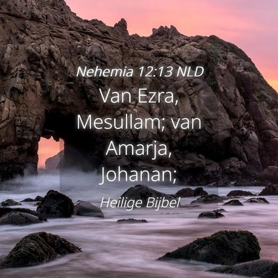 Picture 04 - Nehemia 12:13 NLD - Van Ezra, Mesullam; van Amarja, - Bible Verse Picture