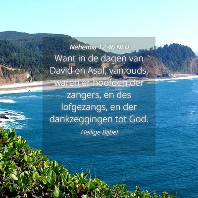 Picture 04 - Nehemia 12:46 NLD - Want in de dagen van David en Asaf, van ouds, - Bible Verse Picture