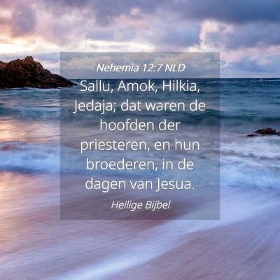 Picture 04 - Nehemia 12:7 NLD - Sallu, Amok, Hilkia, Jedaja; dat waren de hoofden - Bible Verse Picture