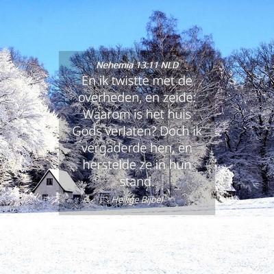 Picture 04 - Nehemia 13:11 NLD - En ik twistte met de overheden, en zeide: Waarom - Bible Verse Picture