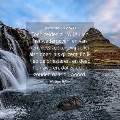 Picture 04 - Nehemia 5:12 NLD - Toen zeiden zij: Wij zullen het wedergeven, en - Bible Verse Picture