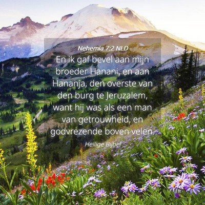 Picture 04 - Nehemia 7:2 NLD - En ik gaf bevel aan mijn broeder Hanani, en aan - Bible Verse Picture