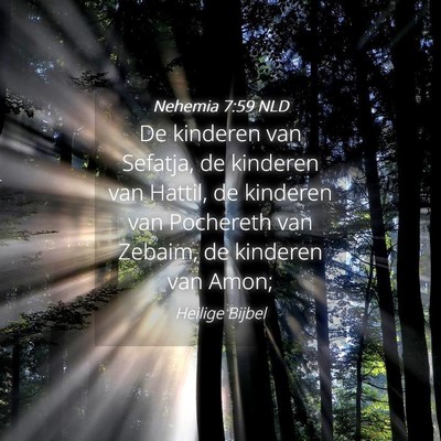 Picture 04 - Nehemia 7:59 NLD - De kinderen van Sefatja, de kinderen van Hattil, - Bible Verse Picture