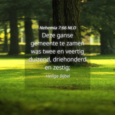 Picture 04 - Nehemia 7:66 NLD - Deze ganse gemeente te zamen was twee en veertig - Bible Verse Picture