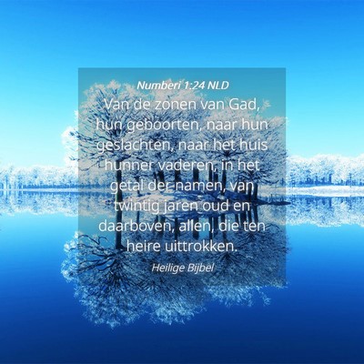Picture 04 - Numberi 1:24 NLD - Van de zonen van Gad, hun geboorten, naar hun - Bible Verse Picture
