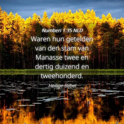 Picture 04 - Numberi 1:35 NLD - Waren hun getelden van den stam van Manasse twee - Bible Verse Picture