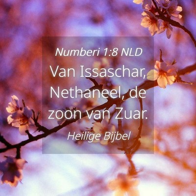 Picture 04 - Numberi 1:8 NLD - Van Issaschar, Nethaneel, de zoon van - Bible Verse Picture