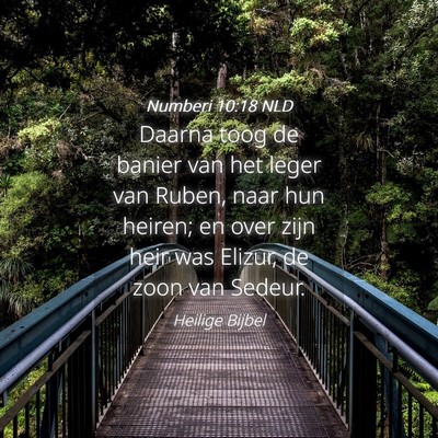 Picture 04 - Numberi 10:18 NLD - Daarna toog de banier van het leger van Ruben, - Bible Verse Picture