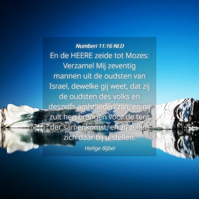 Picture 04 - Numberi 11:16 NLD - En de HEERE zeide tot Mozes: Verzamel Mij - Bible Verse Picture