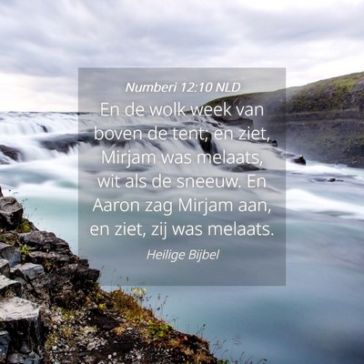 Picture 04 - Numberi 12:10 NLD - En de wolk week van boven de tent; en ziet, - Bible Verse Picture