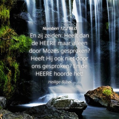Picture 04 - Numberi 12:2 NLD - En zij zeiden: Heeft dan de HEERE maar alleen - Bible Verse Picture