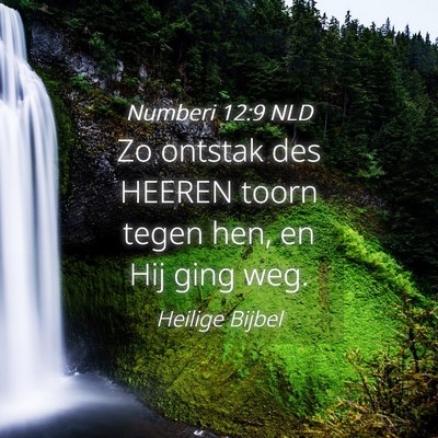 Picture 04 - Numberi 12:9 NLD - Zo ontstak des HEEREN toorn tegen hen, en Hij - Bible Verse Picture