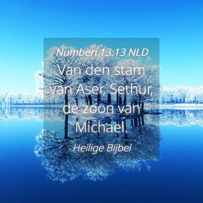 Picture 04 - Numberi 13:13 NLD - Van den stam van Aser, Sethur, de zoon van - Bible Verse Picture