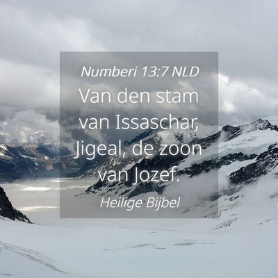 Picture 04 - Numberi 13:7 NLD - Van den stam van Issaschar, Jigeal, de zoon van - Bible Verse Picture