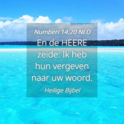 Picture 04 - Numberi 14:20 NLD - En de HEERE zeide: Ik heb hun vergeven naar uw - Bible Verse Picture