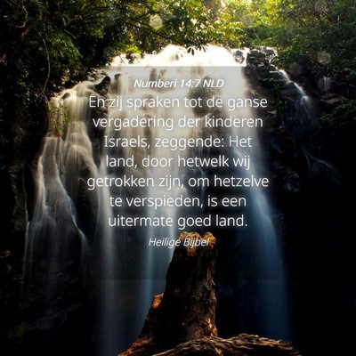 Picture 04 - Numberi 14:7 NLD - En zij spraken tot de ganse vergadering der - Bible Verse Picture