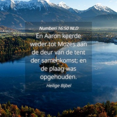 Picture 04 - Numberi 16:50 NLD - En Aaron keerde weder tot Mozes aan de deur van - Bible Verse Picture