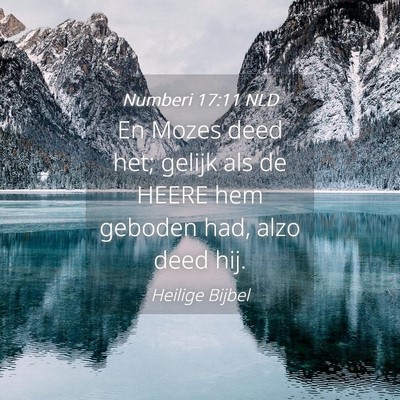 Picture 04 - Numberi 17:11 NLD - En Mozes deed het; gelijk als de HEERE hem - Bible Verse Picture