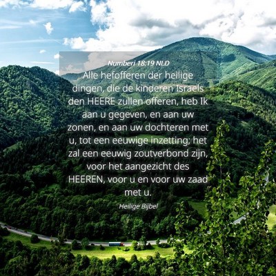 Picture 04 - Numberi 18:19 NLD - Alle hefofferen der heilige dingen, die de - Bible Verse Picture