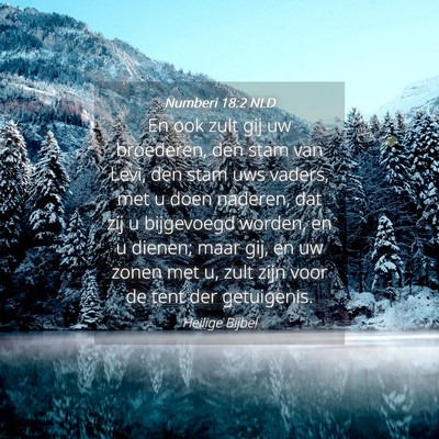 Picture 04 - Numberi 18:2 NLD - En ook zult gij uw broederen, den stam van Levi, - Bible Verse Picture