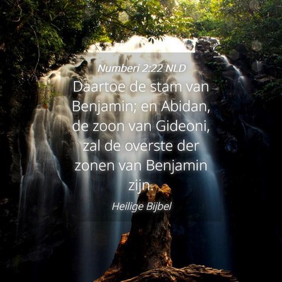 Picture 04 - Numberi 2:22 NLD - Daartoe de stam van Benjamin; en Abidan, de zoon - Bible Verse Picture