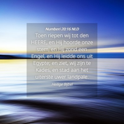 Picture 04 - Numberi 20:16 NLD - Toen riepen wij tot den HEERE, en Hij hoorde onze - Bible Verse Picture