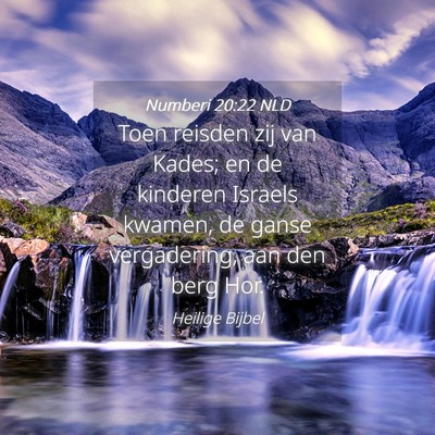 Picture 04 - Numberi 20:22 NLD - Toen reisden zij van Kades; en de kinderen - Bible Verse Picture