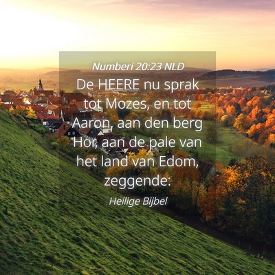 Picture 04 - Numberi 20:23 NLD - De HEERE nu sprak tot Mozes, en tot Aaron, aan - Bible Verse Picture