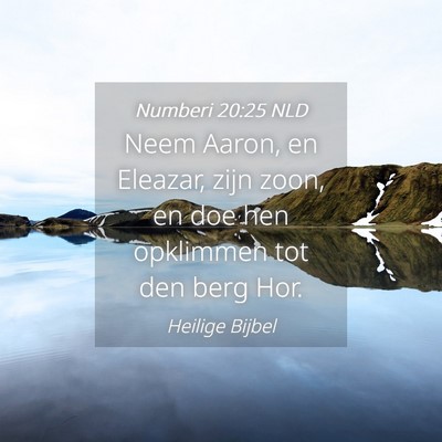 Picture 04 - Numberi 20:25 NLD - Neem Aaron, en Eleazar, zijn zoon, en doe hen - Bible Verse Picture