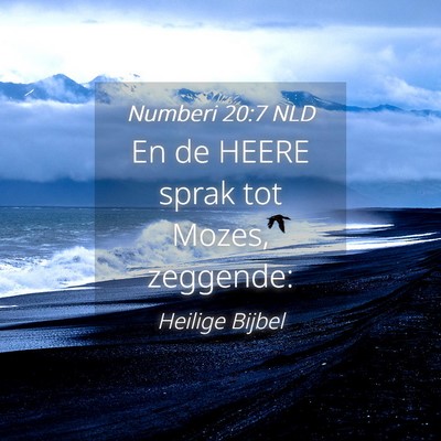 Picture 04 - Numberi 20:7 NLD - En de HEERE sprak tot Mozes, - Bible Verse Picture