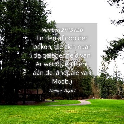 Picture 04 - Numberi 21:15 NLD - En den afloop der beken, die zich naar de - Bible Verse Picture