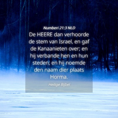 Picture 04 - Numberi 21:3 NLD - De HEERE dan verhoorde de stem van Israel, en gaf - Bible Verse Picture
