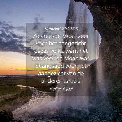 Picture 04 - Numberi 22:3 NLD - Zo vreesde Moab zeer voor het aangezicht dezes - Bible Verse Picture