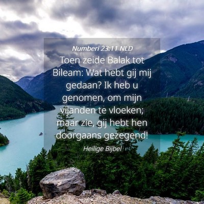 Picture 04 - Numberi 23:11 NLD - Toen zeide Balak tot Bileam: Wat hebt gij mij - Bible Verse Picture