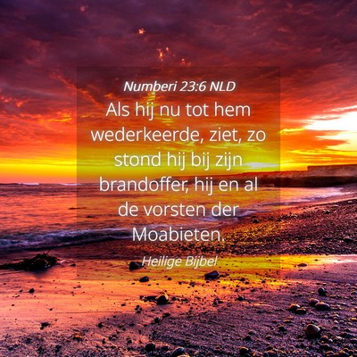 Picture 04 - Numberi 23:6 NLD - Als hij nu tot hem wederkeerde, ziet, zo stond - Bible Verse Picture