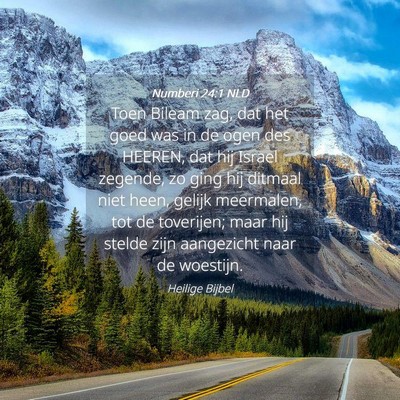 Picture 04 - Numberi 24:1 NLD - Toen Bileam zag, dat het goed was in de ogen des - Bible Verse Picture