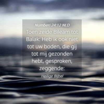 Picture 04 - Numberi 24:12 NLD - Toen zeide Bileam tot Balak: Heb ik ook niet tot - Bible Verse Picture