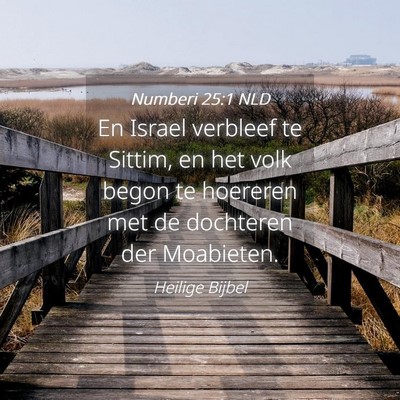 Picture 04 - Numberi 25:1 NLD - En Israel verbleef te Sittim, en het volk begon - Bible Verse Picture