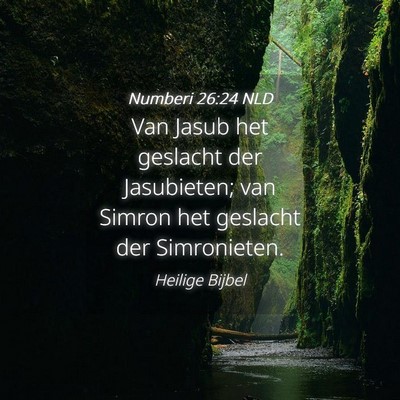 Picture 04 - Numberi 26:24 NLD - Van Jasub het geslacht der Jasubieten; van Simron - Bible Verse Picture