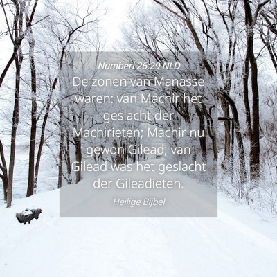 Picture 04 - Numberi 26:29 NLD - De zonen van Manasse waren: van Machir het - Bible Verse Picture