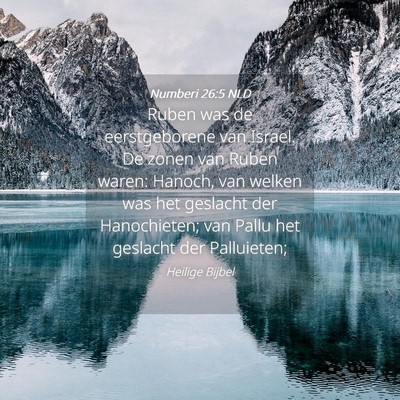 Picture 04 - Numberi 26:5 NLD - Ruben was de eerstgeborene van Israel. De zonen - Bible Verse Picture