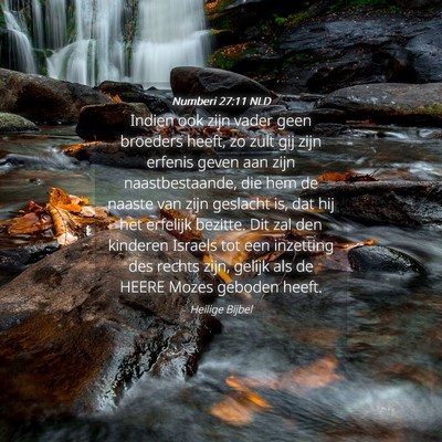 Picture 04 - Numberi 27:11 NLD - Indien ook zijn vader geen broeders heeft, zo - Bible Verse Picture
