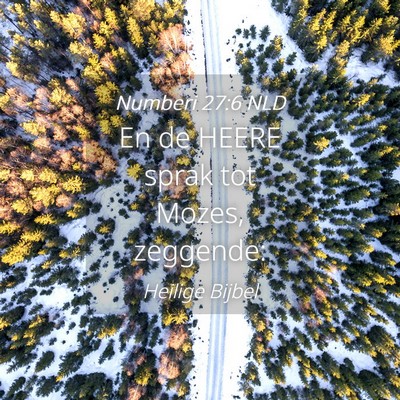 Picture 04 - Numberi 27:6 NLD - En de HEERE sprak tot Mozes, - Bible Verse Picture
