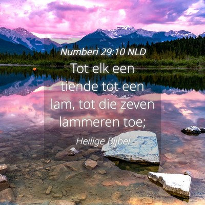 Picture 04 - Numberi 29:10 NLD - Tot elk een tiende tot een lam, tot die zeven - Bible Verse Picture