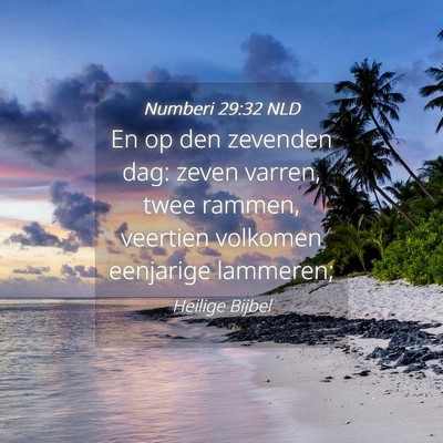 Picture 04 - Numberi 29:32 NLD - En op den zevenden dag: zeven varren, twee - Bible Verse Picture