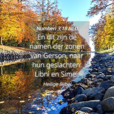 Picture 04 - Numberi 3:18 NLD - En dit zijn de namen der zonen van Gerson, naar - Bible Verse Picture