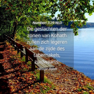 Picture 04 - Numberi 3:29 NLD - De geslachten der zonen van Kohath zullen zich - Bible Verse Picture